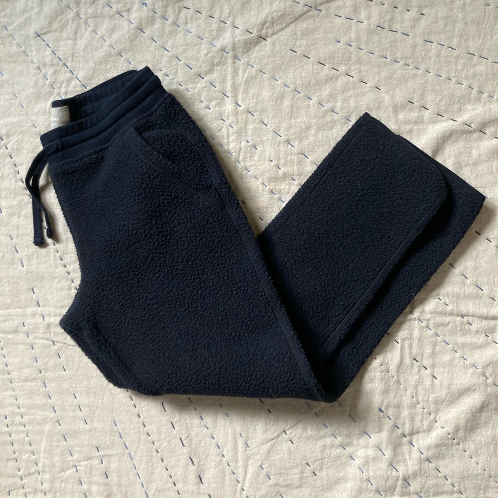 ⚫️SOLD⚫️ Everlane ReNew Teddy Sweatpants XXS EUC navy blue - Picture 5 of 14